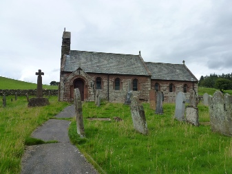 The tiny church in Croglin.