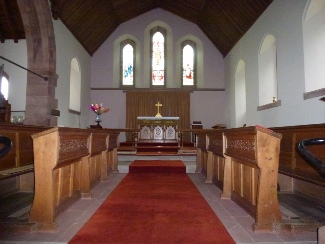 The aisle in Allhallows Church.