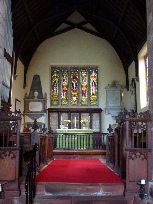 The altar in St Oswald's Church.