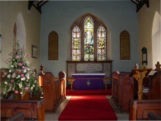 The altar in Embelton Church.