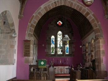 The altar in Ponsonby Church. 