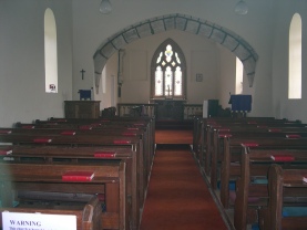 Inside Uldale Church.