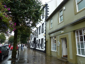 Main Street Cockermouth in the rain.