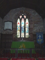 The altar in Kirkbride Church.