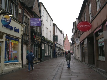 Shopping street in Carlisle.