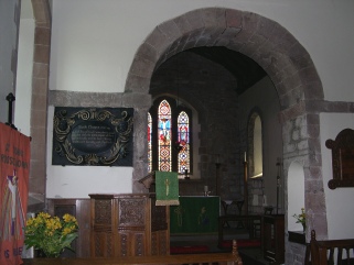 Inside the church of St John the Evangelist.