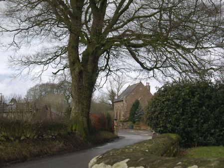 Lane near Hethersgill Church.