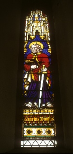 Staine glass in Gilsland Church. 