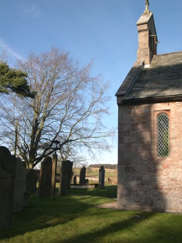 The churchyard at Hutton in the Forest.