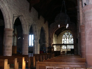 Aisle in St Andrew's Greystoke