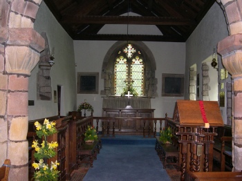 The altar in Isel Church.